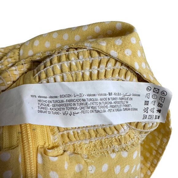 NWT ZARA Yellow Dot Crop Top Size L - Picture 6 of 10